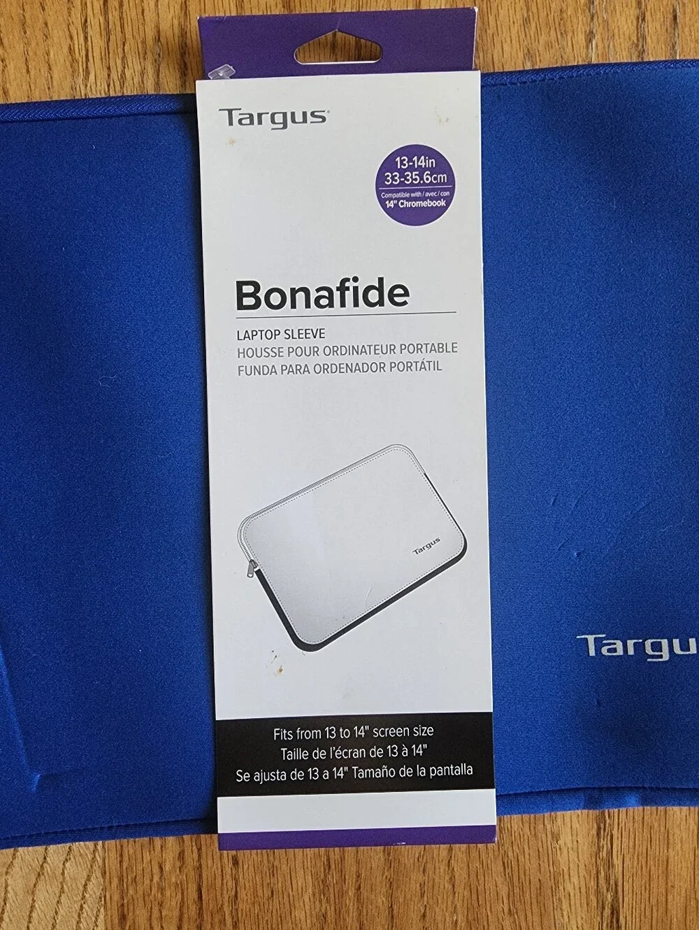 NWT Targus Blue Zipper Closure 14